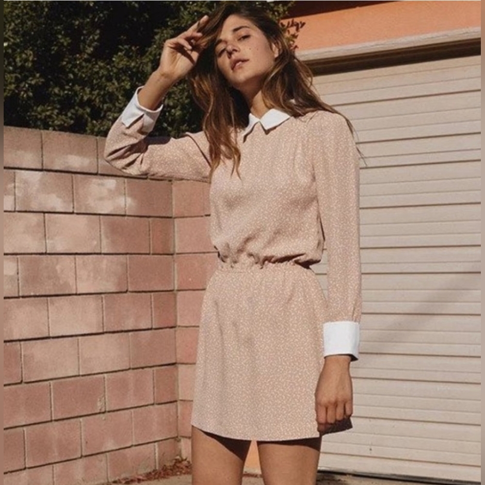 Christy Dawn Leah mini dress in mauve - size S